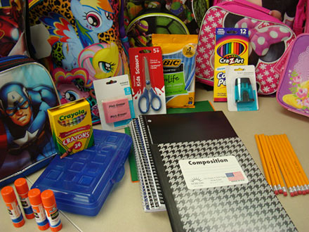 Talascend's Frederick, Maryland recruiting office's  back-to-school donations.